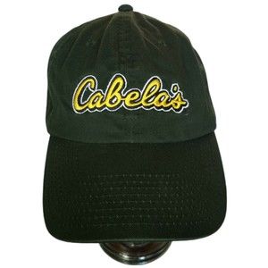 CABELA'S Hunter Green Baseball Cap Six Panel Hat Style With Brim Adjustable Back